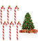 iwiio Christmas Tree Ornaments- 6Pcs Candy Cane Christmas Decorations, 5.9 inch Xmas Hanging Lollipop Decorations, Twisted Crutch Candy Canes for Xmas Trees Holiday Party Decor