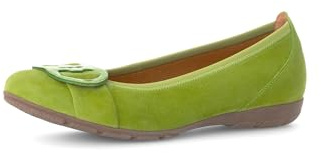 Gabor Damen Klassische Ballerinas, Frauen Flats,Slip-ons,Freizeitschuhe,sportlich,Ballerinen,Pumps,Halbschuhe,Slipper,Granny Green,39 EU / 6 UK