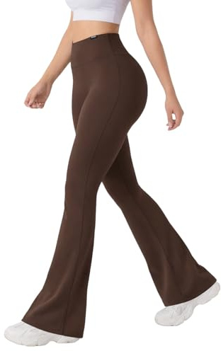 SMILODOX Schlaghose Leggings Damen Loreen, Flared Seamless Sportleggings, Slim Fit Booty Yogahose, Sporthose Blickdicht, Elastische Fitnessleggings für Workout, Gym, Yoga & Alltag
