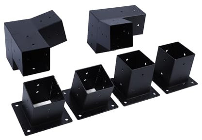 Pergola Brackets, 3 Way Slanted Roof Pergola Bracket Set Woodworks Pergola Kit for Gazebos Patio Pergolas