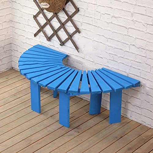 Garten Halbrunde Baumbank - Anti-Korrosion Massivholz Gebogene Outdoor Sitzbank Fächerförmige Parkbank für Terrasse, Balkon & Blumenständer Stilvolle Gartenmöbel