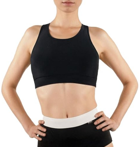 MYLILY Costume Bagno Top Donna Noir | Top Bikini | Top Bagno | Bikini Nero | Costume Mare | Bralette Sportivo Mare Donna (XL)