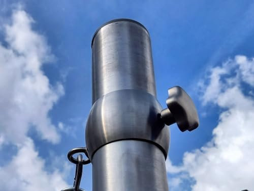 Sonnensegelmast 2,5-3m Höhenverstellbar Edelstahl mit Bodenhülse Sonnensegel Mast Pfosten Stange (⌀60mm 3m ohne Bodenhülse)
