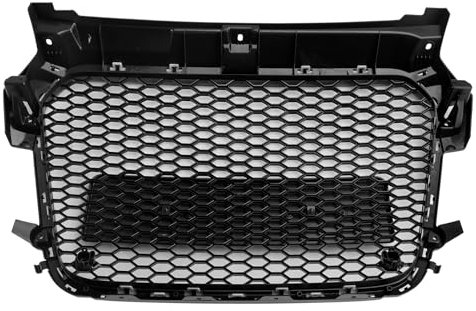 Artudatech Griglia paraurti Anteriore Gloss Black Front Honeycomb Bumper Grille Fit for Audi A1 S1 2010-2014