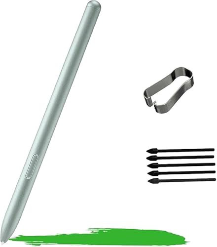 Tab S7 S Pen Stylet de Rechange pour Samsung Galaxy Tab S7 / S7+ Plus / S7 FE SM-T870 SM-T875 SM-T876 Stylet + Pointes(Vert)