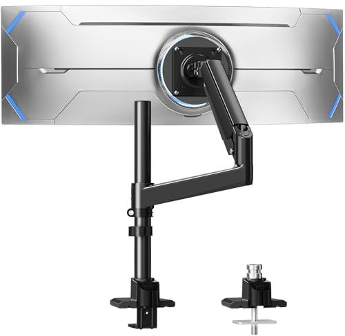 MOUNTUP Odyssey G9 Tall Monitor Arm Holds 4.4-44 lbs for 32-49 Inch Screens | 25 Height for Ultrawide Monitor mount Compatible with Heavy Samsung LG Flat/Curved Monitors, Full Motion Monitor Desk Stand