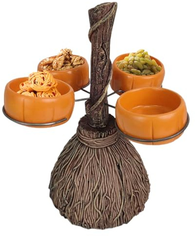 Halloween Snack Bowl Stand – Pumpkin Candy Holder, Decorative Serving Tray, Reusable Tableware Display Rack, Durablee Lightweight Design | Dining Table, Event, Celebration, Countertops, Gathering