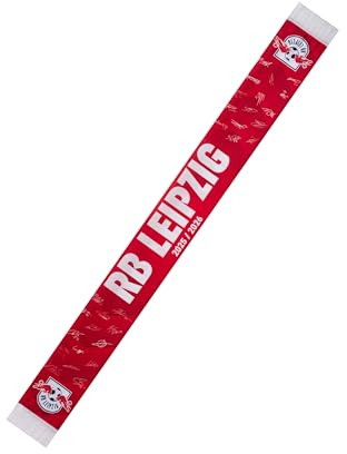 RB Leipzig Printschal - Signature 2025/26 - Rot | Fanschal | Team | Schal RBL - Plus Lesezeichen Wir lieben Fußball