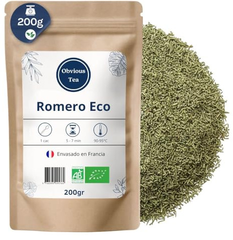 Romarin Bio en Vrac - Herboristerie et Tisane Relaxante - Rosmarinus officinalis L. - Agriculture Biologique - Conditionné en France - Sachet 200 g (100 Tasses)