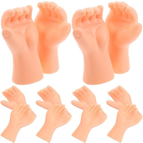 Kunststoff Ersatzhände für Puppen, 6 Paare Beige, Realistische Details
