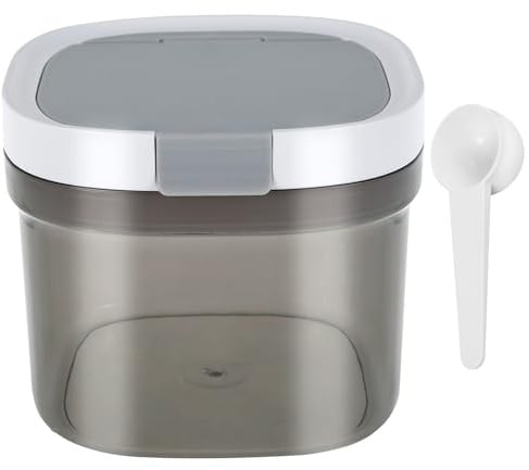 Milchpulver Aufbewahrungsbox 800ml Milchpulver Behälter Baby Unterwegs mit Löffel Pre Nahrung Aufbewahrung Transparent Versiegelt Stapelbar für Kaffeebohnen Mehl Haferflocken Backzutaten (800ml)