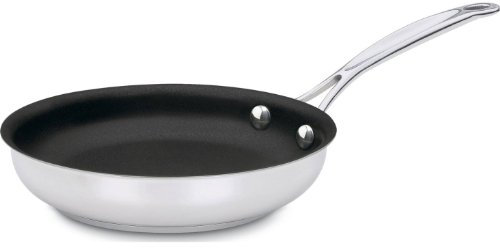 Cuisinart 722-18NS Chef's Classic Stainless Nonstick 7-Inch Open Skillet, Silver