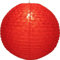 GURU SHOP Runder Lokta Papierlampenschirm, Hängelampe Coronada - Ø 50 cm rot