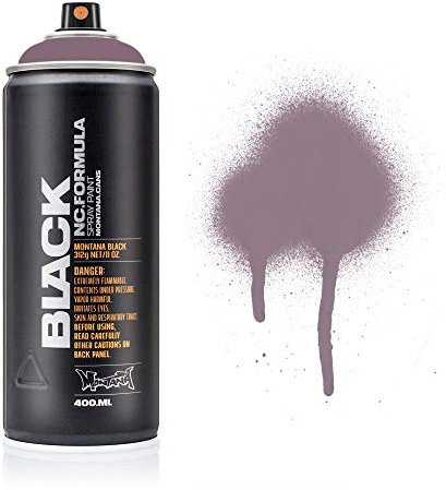 Montana Black Spray Paint, Matt Finish, 400ml Can, Colour: BLK4230 - Kidney
