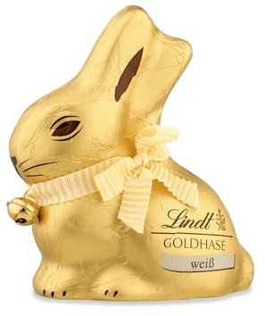 Lindt Schokolade GOLDHASE | 4 x 100 g GOLDHASE | Weiße Premium Schokolade in Hasenform zu Ostern | Osterschokolade | Schokoladengeschenk | Schokoladenhase | Osterhase