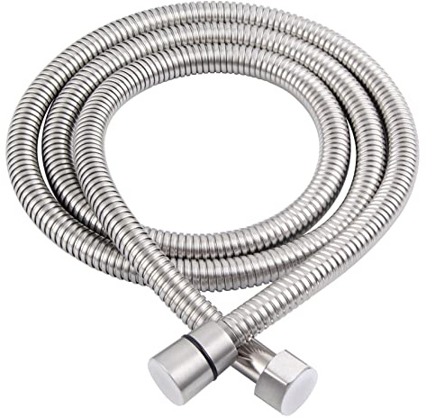 Angle Simple L2150 Stainless Steel 59-Inch All Metal Interlock Shower Hose, Brushed Nickel
