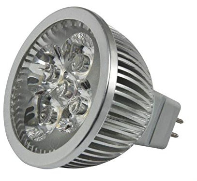 Synergy 21 S21-LED-OM00927 A++ Retrofit GX5,3 4 x 1 W, luce bianca calda, 440 lm, V2, dimmerabile, alluminio, 4 W, GX5.3, argento