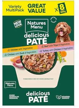 Natures Menu - Wet Dog Food - Multipack Pouches for Adult Dogs - Mixed Variety - 8 x 300g