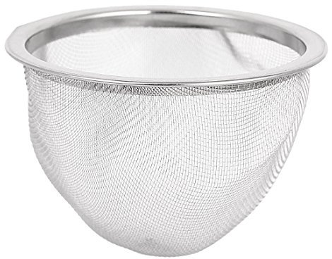 sourcingmap Filtre Théière Maille Thé Infuseur Filtre Tisane Crépine Filet Thé Panier Passoire épice Infuseur à épices en maille d'acier inoxydable, connexion filetée fine 70mm Dia