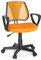 hjh OFFICE 725107 Kinder- und Jugenddrehstuhl KIDDY CD Netzstoff Orange höhenverstellbare Rückenlehne, Stuhl mit Armlehnen