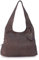 Gigi - Ladies Medium Leather Shoulder Bag - Tote Handbag With Multiple Compartments - With Heart Keyring Charm - Othello 4326 - Dark Brown