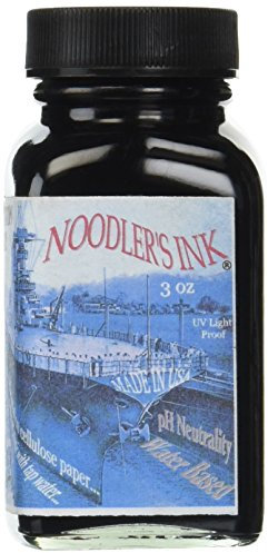 Noodler's Lexington Gray Fountain Pen Ink Bottle - 85ml, Alcohol, Gold, Silver, Black