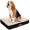Ellie-Bo Hundebett für Innen, Matratze weich und waschbar, Bezug aus Kunst-Velours und Schaffell, Füllung: Polyesterfaser, für 91-cm-Hundekäfig, Größe L: 87 x 57 x 10 cm, in Schwarz und Weiß