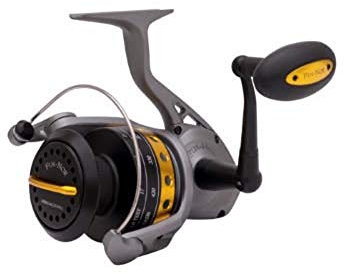 Fin-Nor LT60 Lethal Spinnrolle, 220 m, 6,4 kg Mono-Line-Kapazität, 13,6 kg maximale Zugkraft, graues und schwarzes Finish