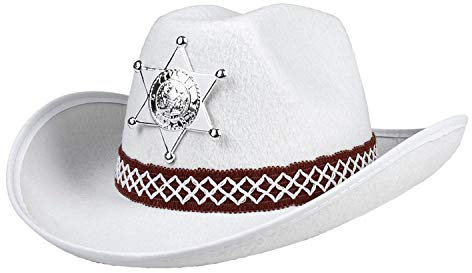 Boland - Kinderhut Sheriff junior, silberner Stern, Hutkordel, Cowboy, Karneval, Fasching, Halloween, Mottoparty, Verkleidung, Theater