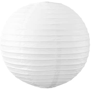 SKYLANTERN Boule Papier Blanc 30cm - Lampion Papier en Papier de Riz - Lanterne Japonaise Blanc pour Décoration de Mariage, Anniversaire, Fêtes