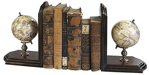 Authentic Models - Buchstützen - Globus - Antik - 2er Set