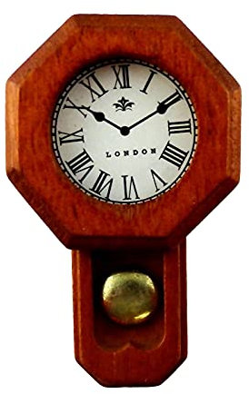 Melody Jane Puppenhaus Octagon Geformt Regulator Wand Uhr Miniatur 1:12 Maßstab Zubehör