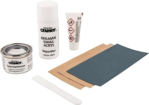 S&M 862052 Restaurador cerámico profesional blanco KIT KER para reparar bañeras, inodoros y labavos