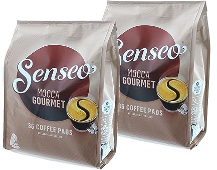 Senseo Moca Gourmet, Caffè dal Gusto Fresco & Intenso, 2 Confezioni x 36 Cialde