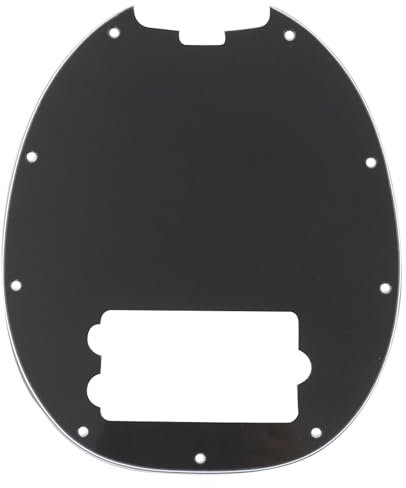 Musiclily 9 Löcher Bass Pickguard Schlagbrett für 4-saiter Musicman Stingray E-Bass,3 lagig Schwarz