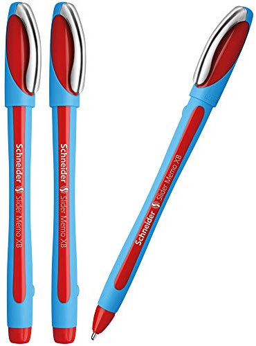 Schneider Slider Memo Ballpoint Pen Pack of 3 Paste Extra Large Red