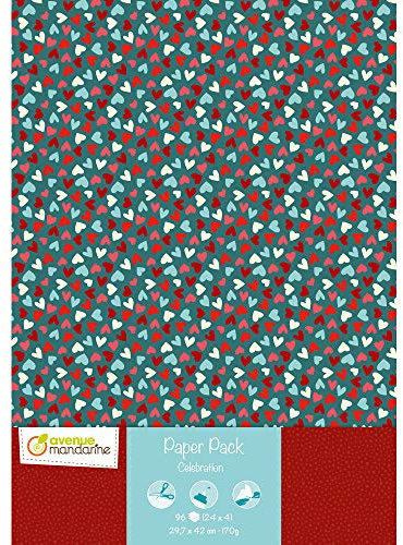 MY MANDARINE CC037C - Packung Paper Pack, 96 Blatt DIN A3 80g (24 Designs x4). Celebration, 1 Pack