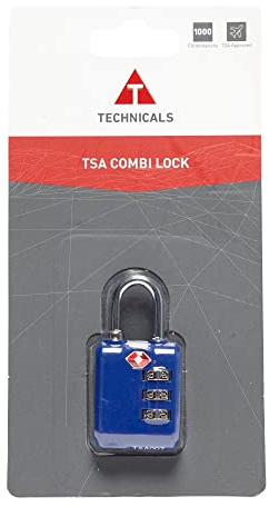 Technicals Ttb TSA Combi Lock Luggage Security Lock, Blue, One Size
