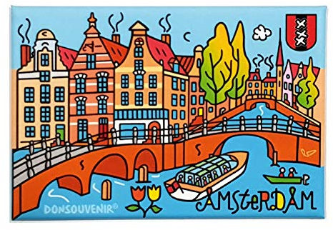 Amsterdam KÜHLSCHRANKMAGNET. Modell: KANÄLE