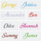 Beautiful Personalised Vinyl Name Stickers 3 cm Height 21 Beautiful Colours. Perfect for Weddings - Glass - Box - Wine - Bottles - Label Decal