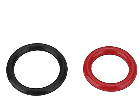 Qiilu O-Ring Dichtung, 2er-Pack, Gummi, Schwarz + Rot, Automotive O-Rings, Dichtung, O-Ring