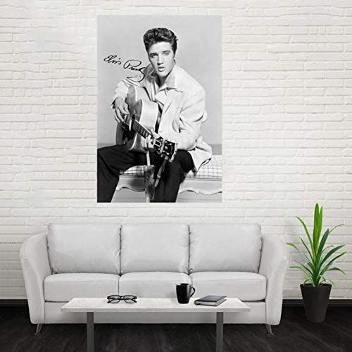 LCSLDW Leinwanddruck Leinwand Malerei Wandkunst Home Dekoration Elvis Presley Bilder Nordic Retro Poster Bedside Hintergrund