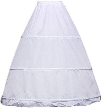 RCYF-Femmes 3 Cerceaux Jupon Réglable Cordon De Taille De Mariage Robe De Mariée Crinoline Simple Couche Robe De Bal Underskirt Slip