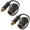 Carviya 2Pcs European Male Din Plug Cigarette Lighter Adapter Socket 12V 24V - 15A (2 Pack)