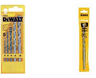 Dewalt DT6952-QZ Masonry drill bit-Set (5 Piece) & DT6675QZ 6 x 100 mm Extreme Masonry Drill Bit