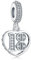 16,18,21,30,50 LaMenars Nombre significatif de breloques pour bracelets Pendentifs en argent 925 Fit Collier Dangle Charm Cadeau pour anniversaire d'anniversaire (NO.18)