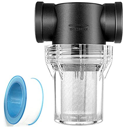 Sediment Filter Pressure Washer Filter Stainless Steel Filter 40Mesh Screen for Outdoor Gardening Inlet Water 1 Inch Female Thread Connector