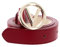 VALENTINO Round Women's Belt W110 Rosso - kürzbar