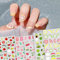 RUNRAYAY 6 Blatt Sommer Nail Art Sticker, Selbstklebende Obst-Nagelabziehbilder Mit Zitronigen Wassermelonen-Erdbeer-Maniküre-Tipps Nail Art Decor