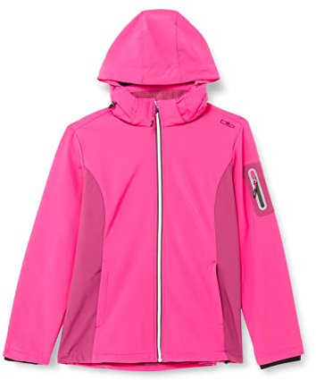 CMP Chaqueta softshell de mujer con capucha desmontable, Fucsia, XS